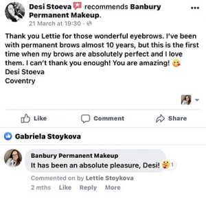 Desi Brows Testimonial