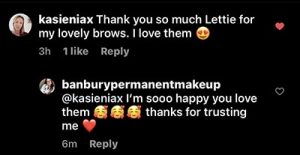 Kasieniax Brow Testimonial